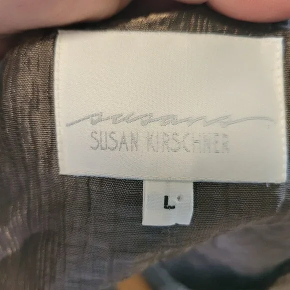 Susan Kirscher Designer Copper Metallic Vest Size Large - Picture 7 of 7